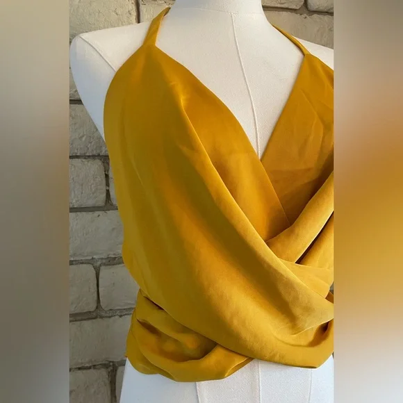 Express Golden Halter Top - Picture 3 of 8